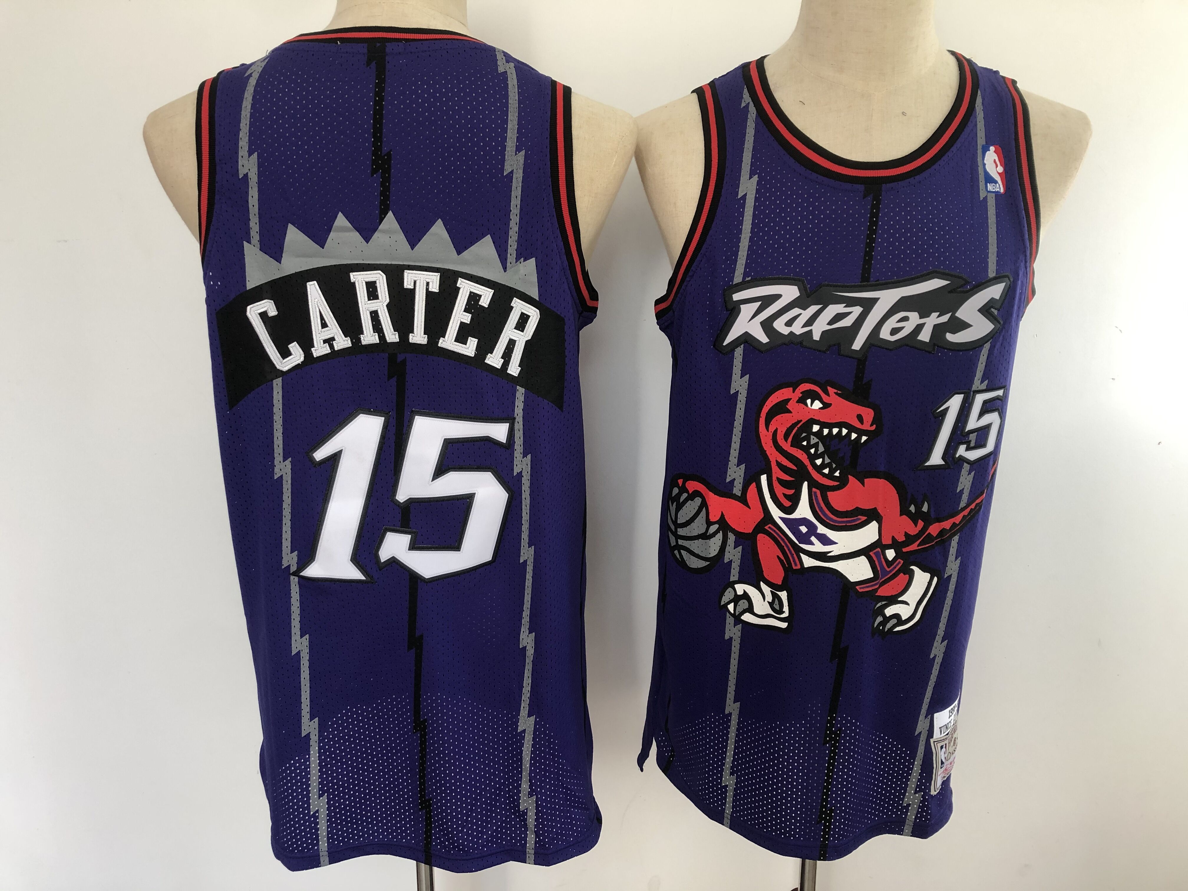 2020 Men Toronto Raptors 15 Carter Purple Mitchness NBA Jerseys